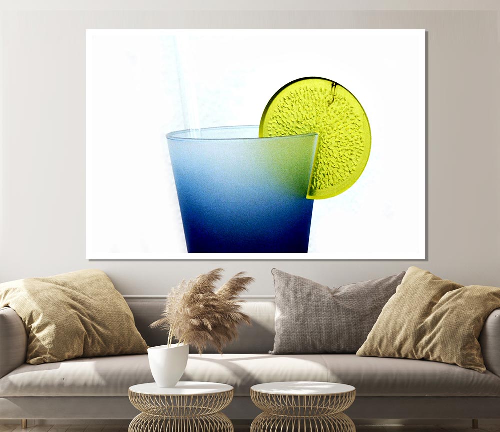 Blue Frost Slice Print Poster Wall Art