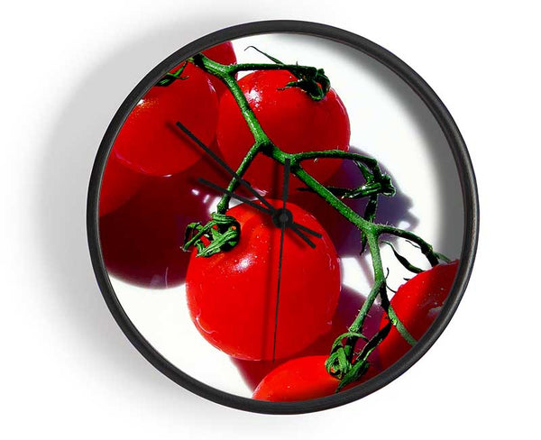 Red Cherry Tomato Vine Clock - Wallart-Direct UK
