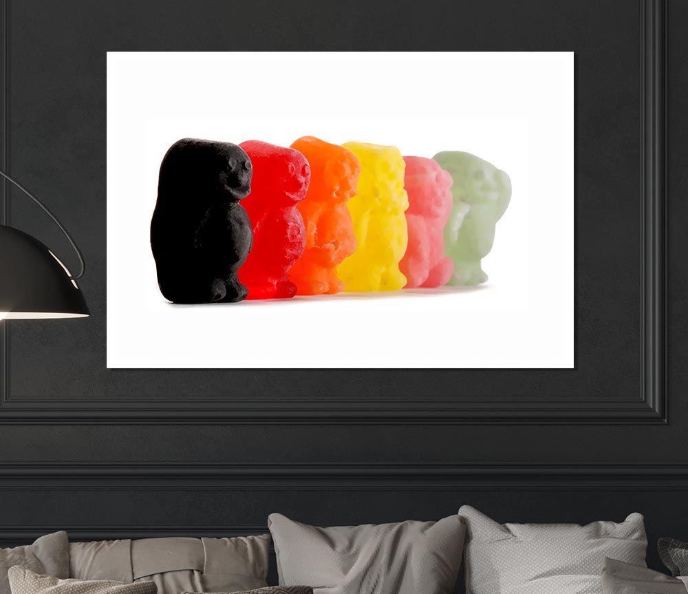 Jelly Baby Smiles Print Poster Wall Art