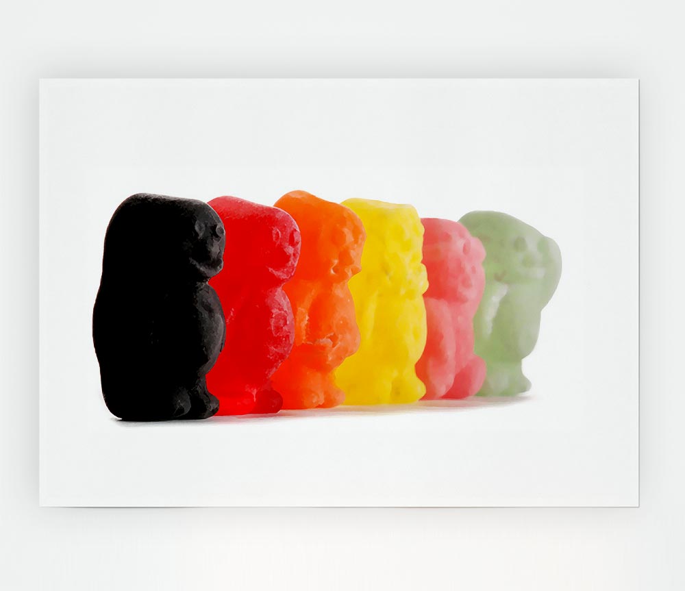 Jelly Baby Smiles Print Poster Wall Art