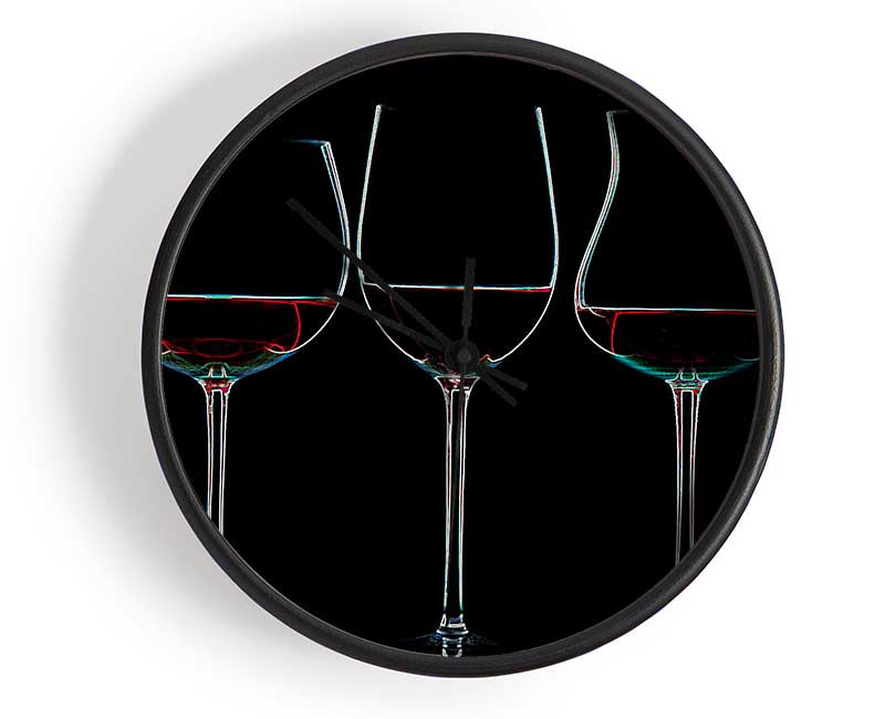 Wine Glass Clock - Wallart-Direct UK