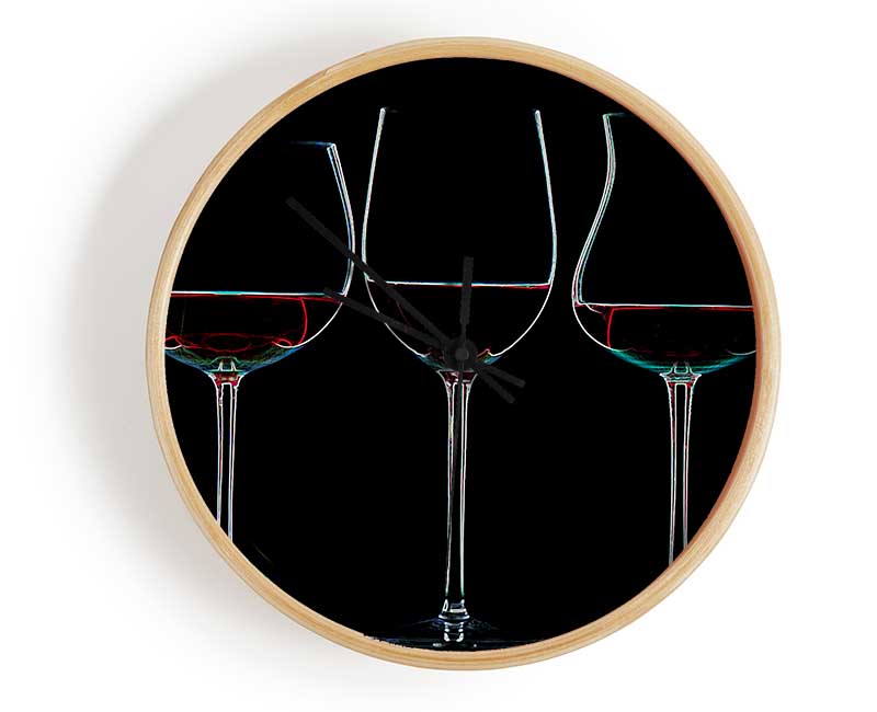 Wine Glass Clock - Wallart-Direct UK