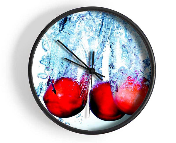 Red Fruit Splash Clock - Wallart-Direct UK
