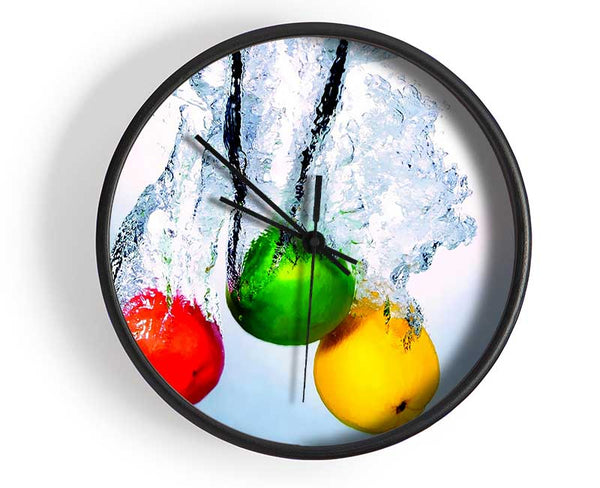 Fruit Trio Splash Clock - Wallart-Direct UK