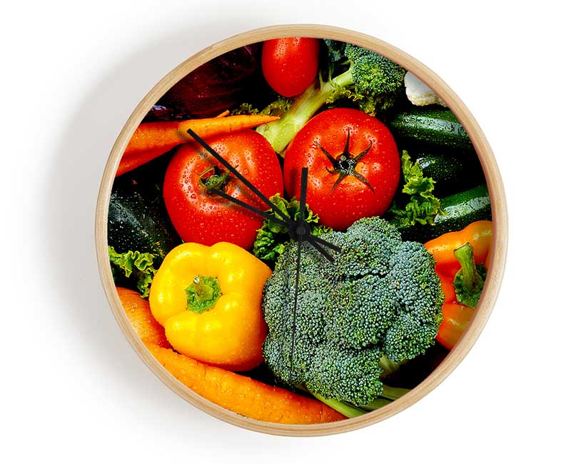 Vegetable Supreme Clock - Wallart-Direct UK