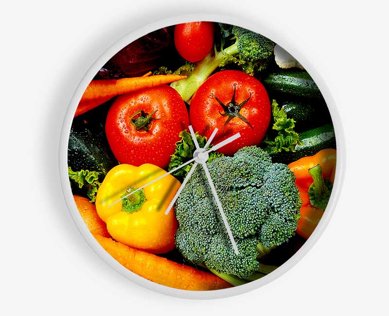 Vegetable Supreme Clock - Wallart-Direct UK