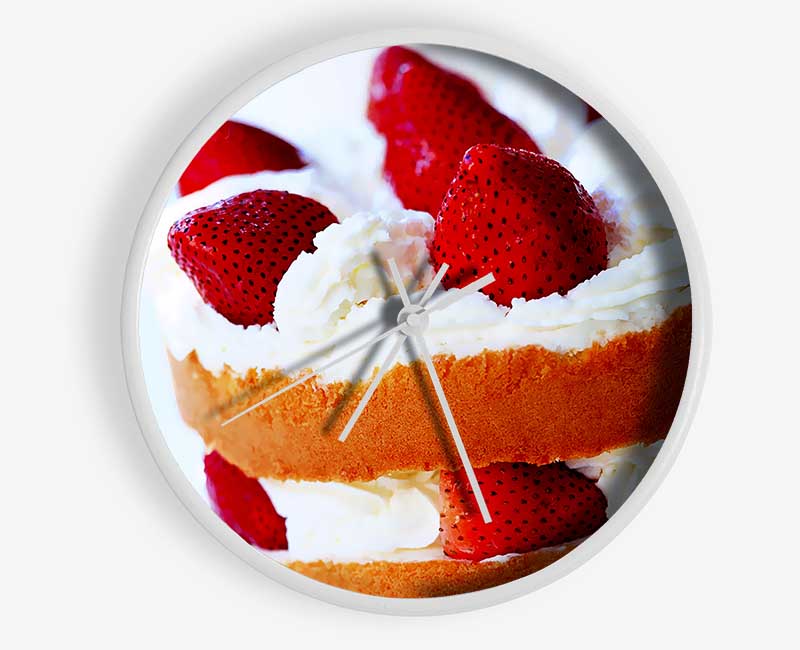 Strawberry Cream Cake Clock - Wallart-Direct UK