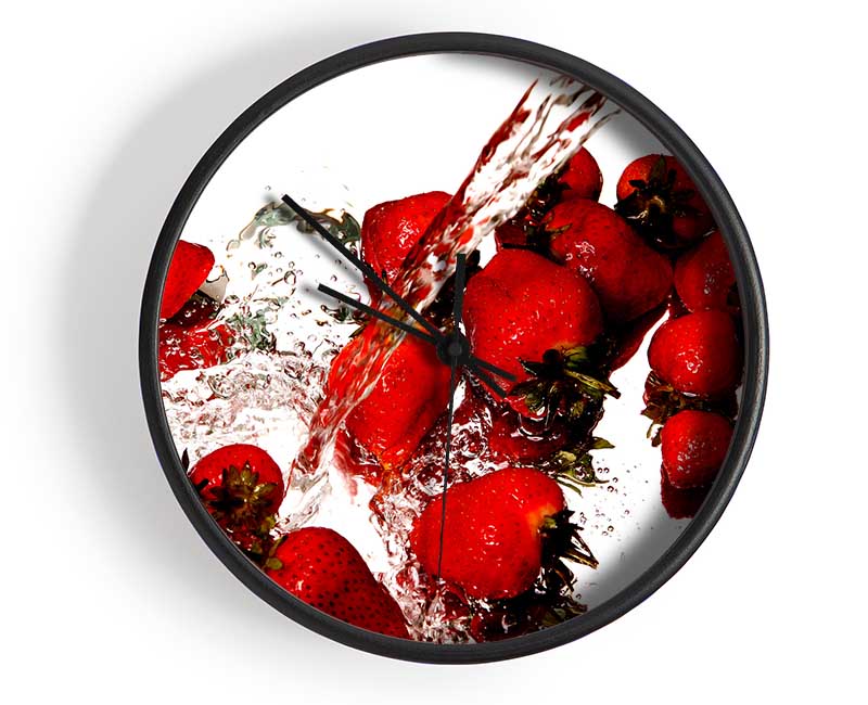 Strawberry Galore Clock - Wallart-Direct UK