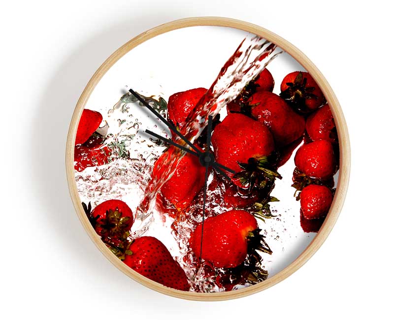 Strawberry Galore Clock - Wallart-Direct UK