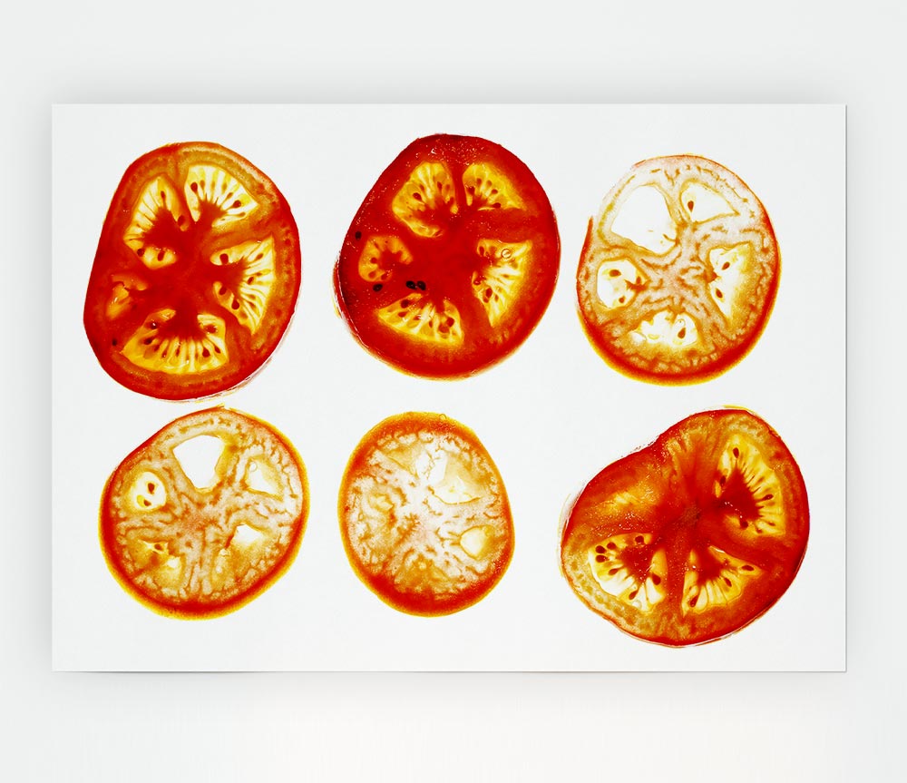 Tomato Slices Print Poster Wall Art