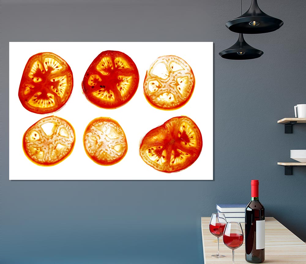 Tomato Slices Print Poster Wall Art