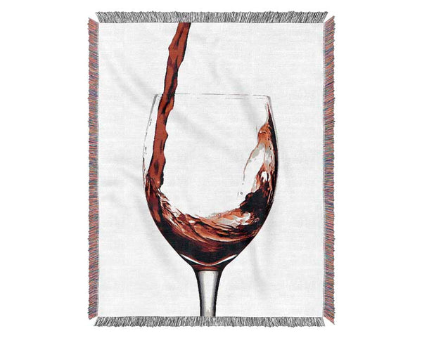 Red Wine Pouring Woven Blanket