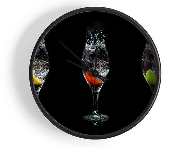Fruit Cocktail Slash Clock - Wallart-Direct UK