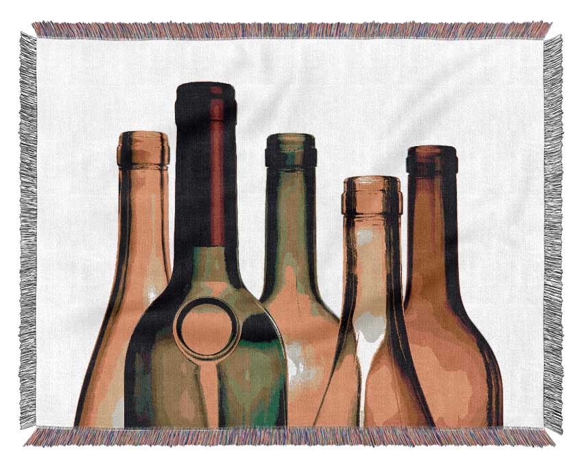 Wine Bottle Galour Woven Blanket