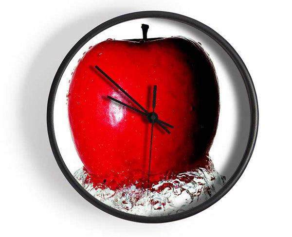 Red Apple Wave Clock - Wallart-Direct UK