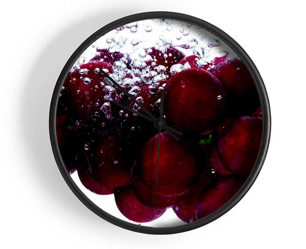 Water Splash Grapes Clock - Wallart-Direct UK