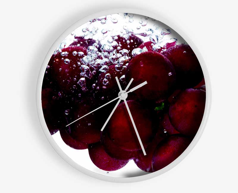 Water Splash Grapes Clock - Wallart-Direct UK