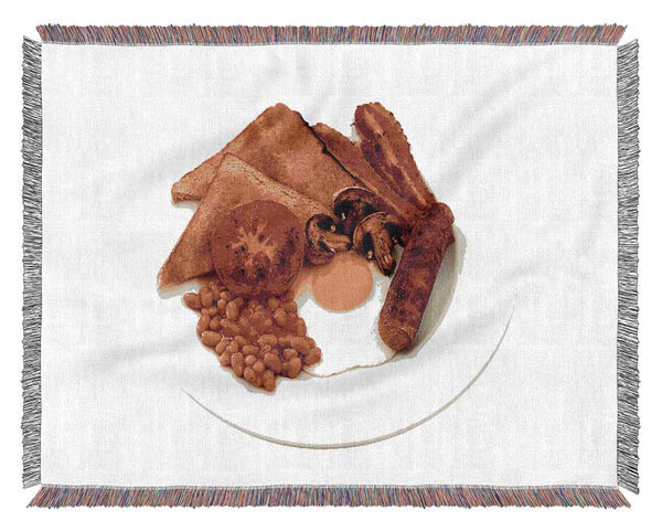 Full English Fry-Up Woven Blanket