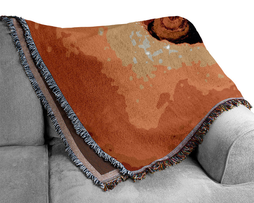 Peach Close-Up Woven Blanket