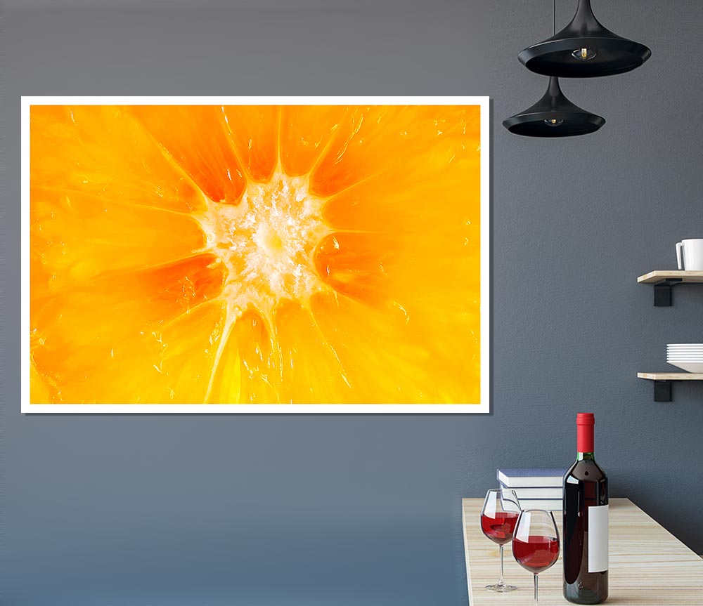 The Centre Of An Orange Print Poster Wall Art