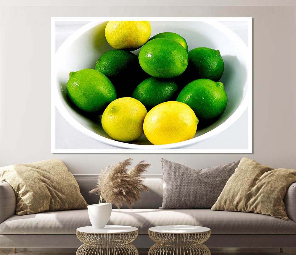 Lemon And Limes Print Poster Wall Art