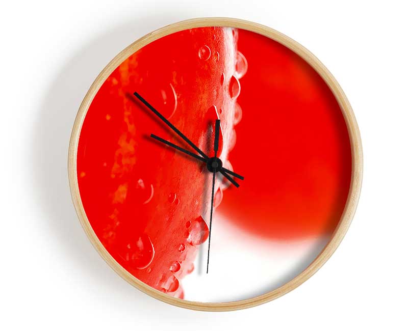 Red Apple Close-Up Clock - Wallart-Direct UK