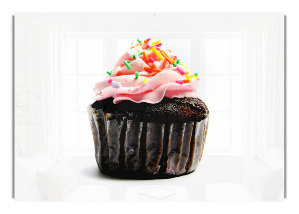 Schokoladenrosa Cupcake