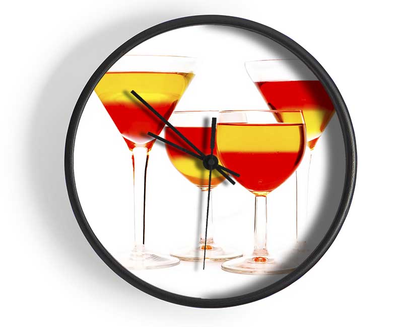 Anyone For Mixed Cocktails Clock - Wallart-Direct UK