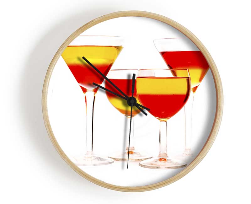 Anyone For Mixed Cocktails Clock - Wallart-Direct UK