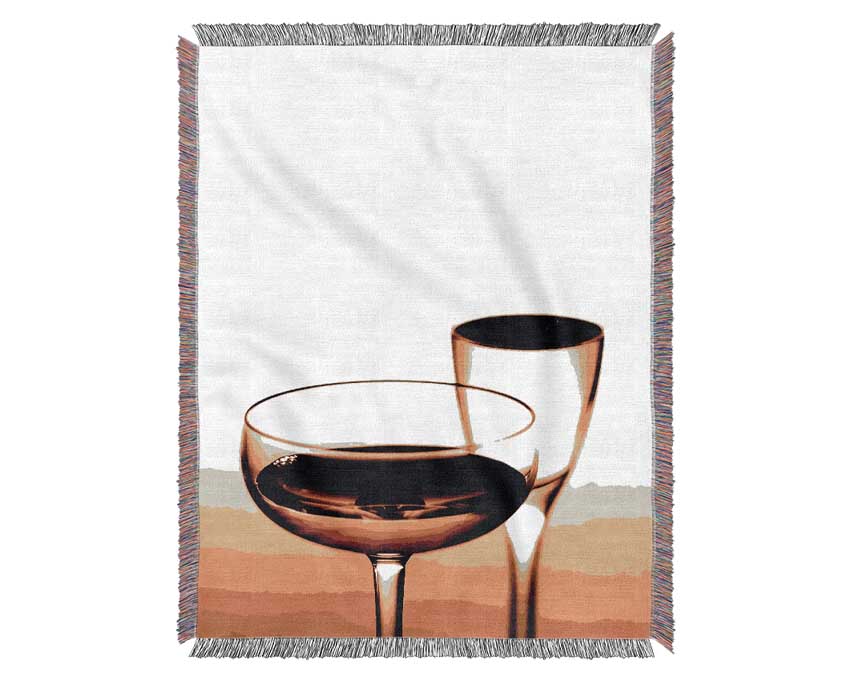 Wine Or Champagne Woven Blanket