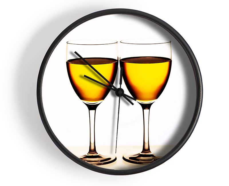 White Wine Duo Clock - Wallart-Direct UK