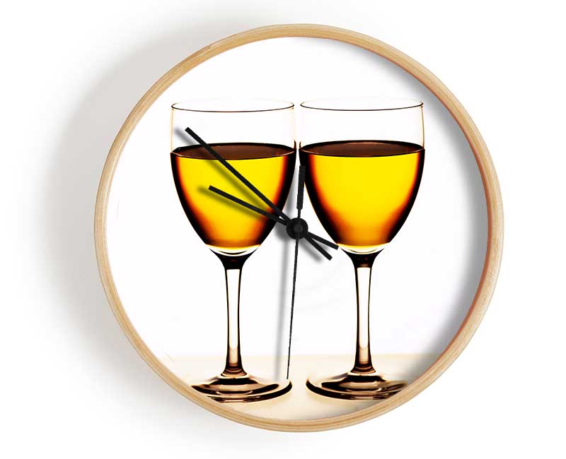 White Wine Duo Clock - Wallart-Direct UK