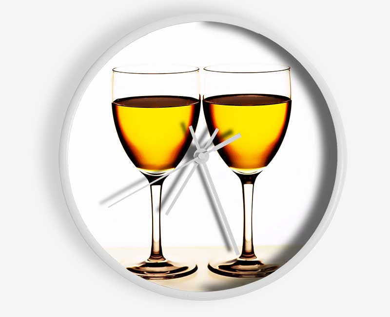 White Wine Duo Clock - Wallart-Direct UK