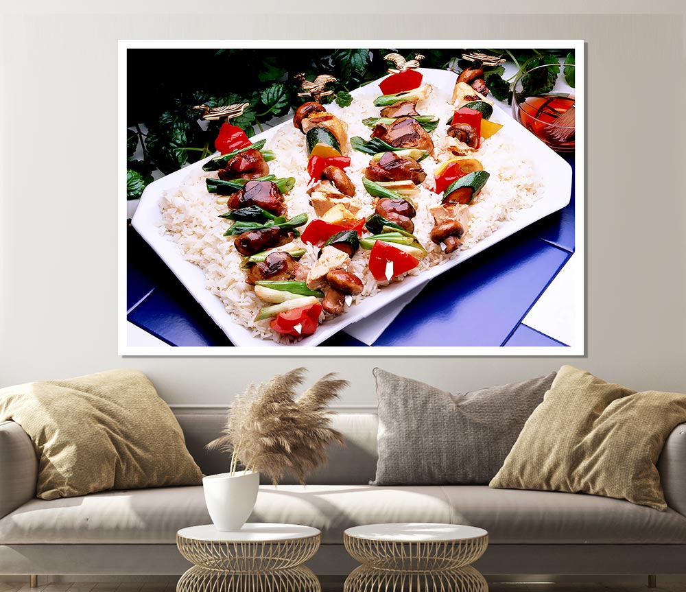 Kebab Platter Print Poster Wall Art