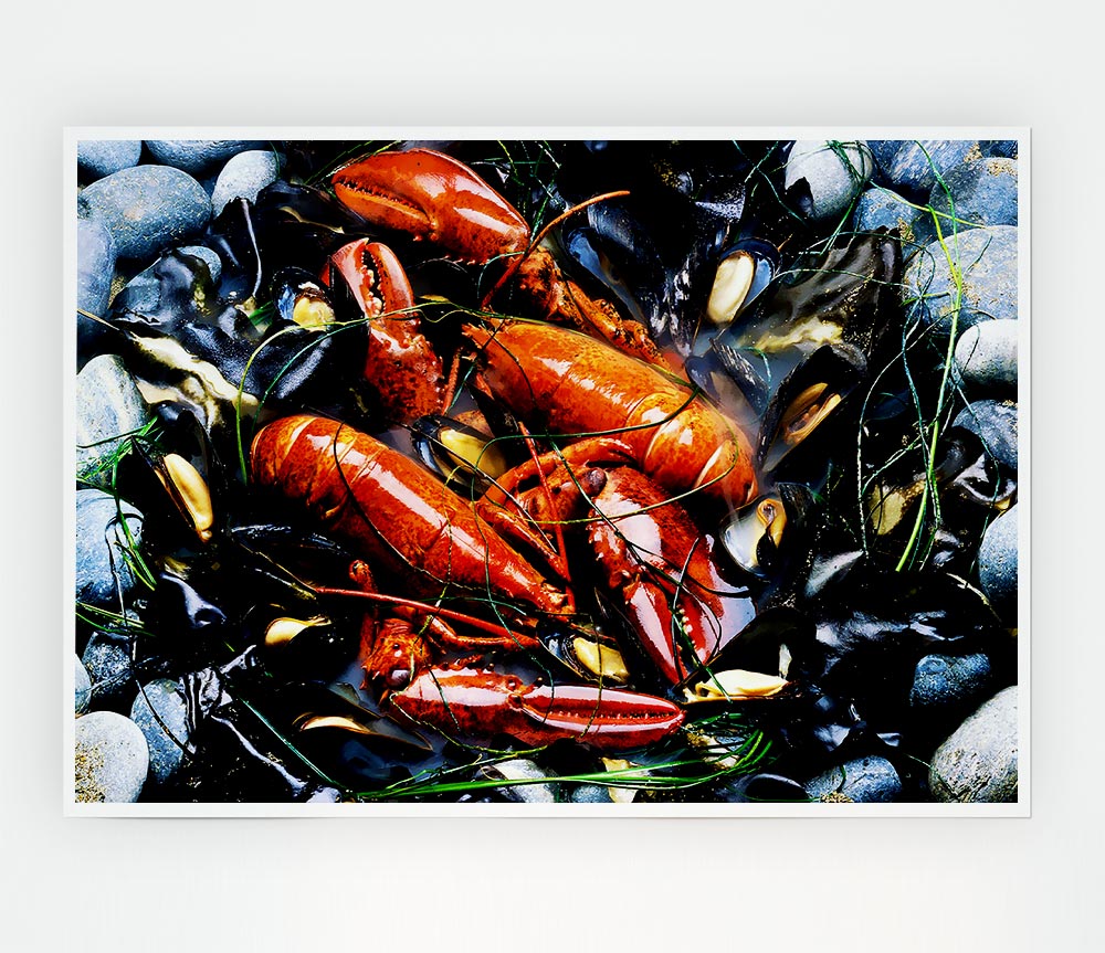 Lobster Pot Print Poster Wall Art