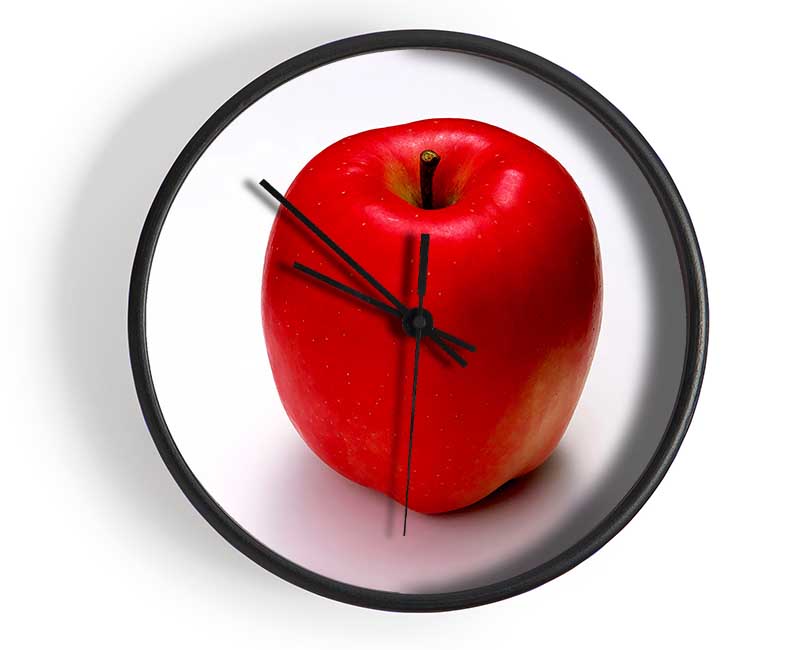 Single Red Apple Clock - Wallart-Direct UK