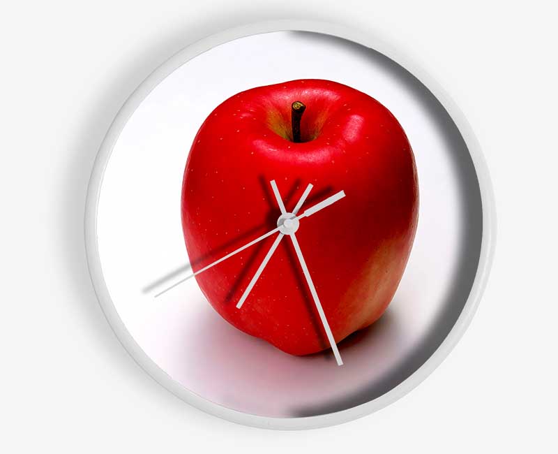 Single Red Apple Clock - Wallart-Direct UK