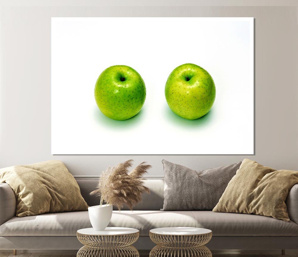 Apple Twins Print Poster Wall Art