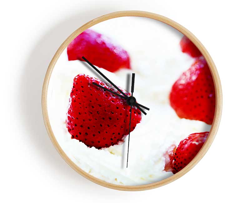 Strawberry Cream Pie Clock - Wallart-Direct UK