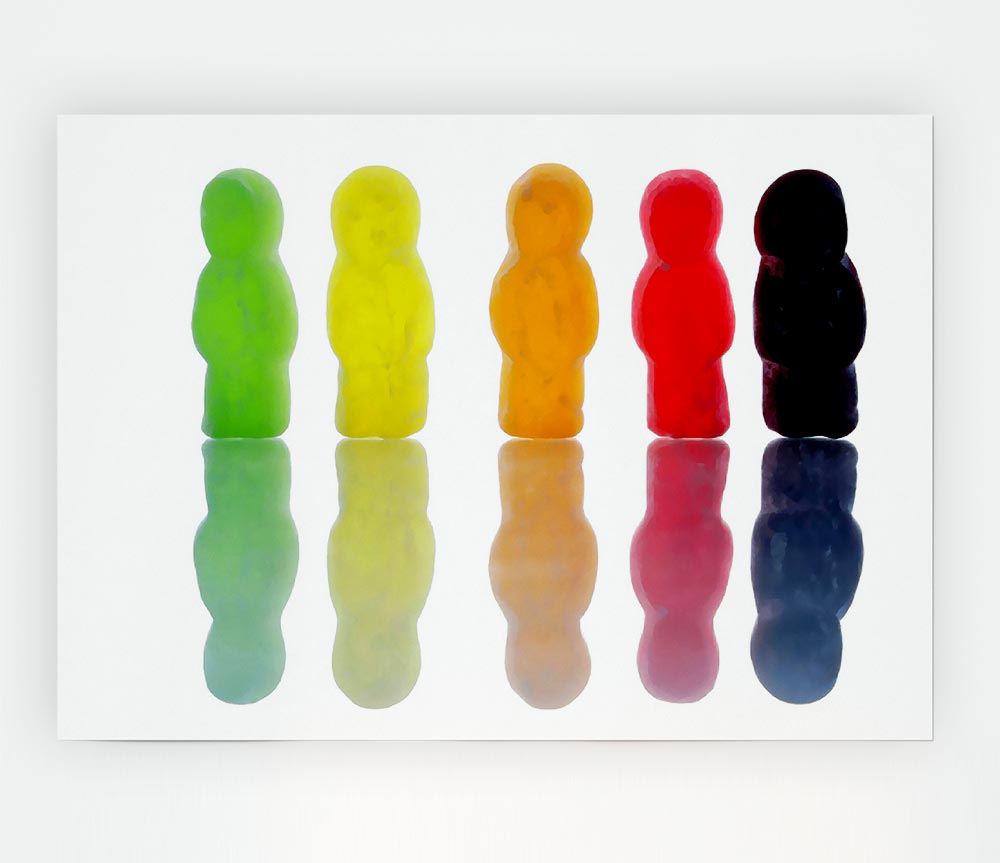 Jelly Baby March Print Poster Wall Art
