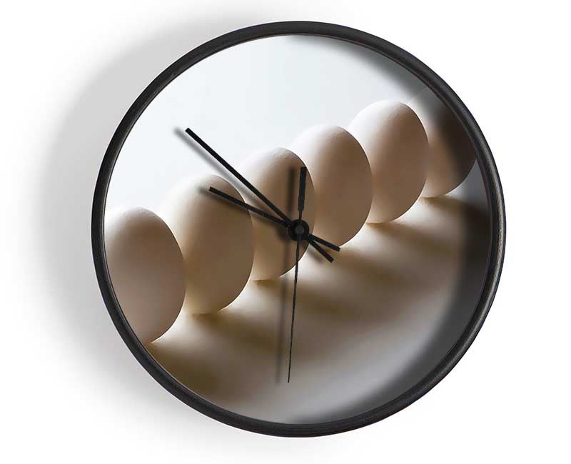 White Eggs Marching Clock - Wallart-Direct UK