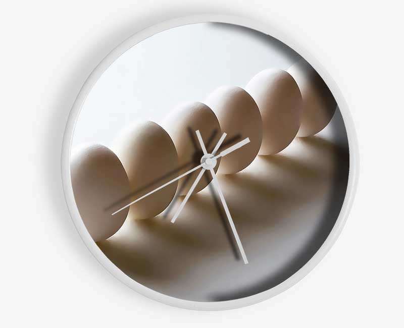 White Eggs Marching Clock - Wallart-Direct UK