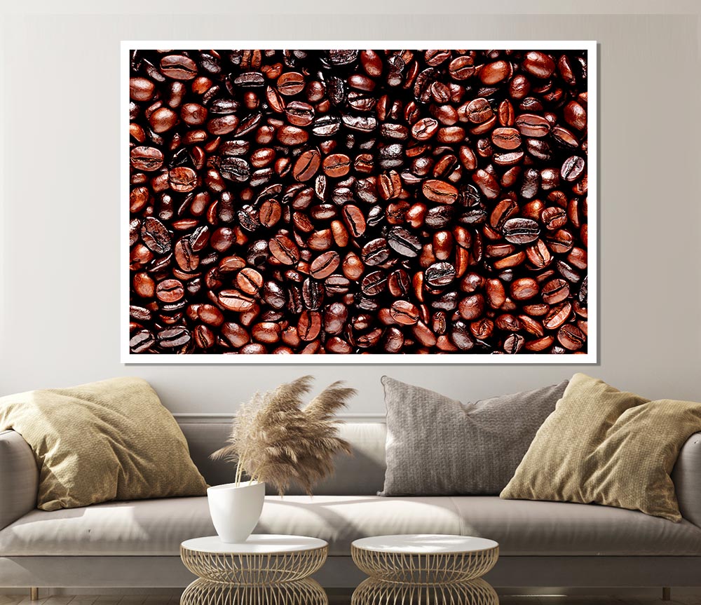 Just Coffee Beans Print Poster Wall Art