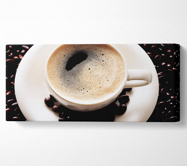 Schwarzer Kaffeeschaum