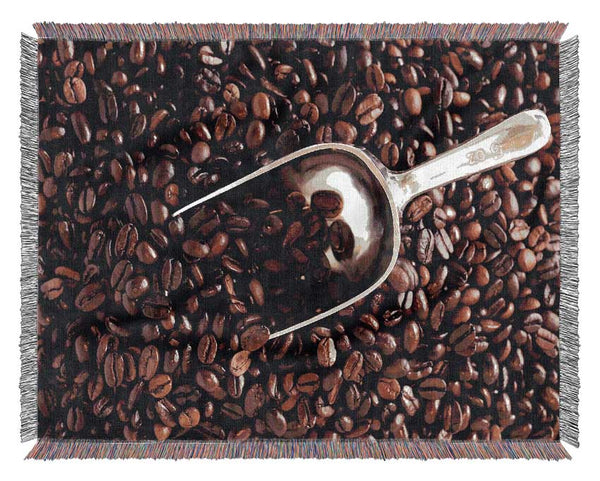 Coffee Bean Scoop Woven Blanket