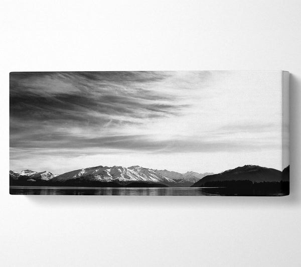 Berglandschaft Schwarz und Weiß