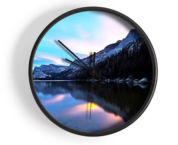 Mountain Lake Sparkle Clock - Wallart-Direct UK