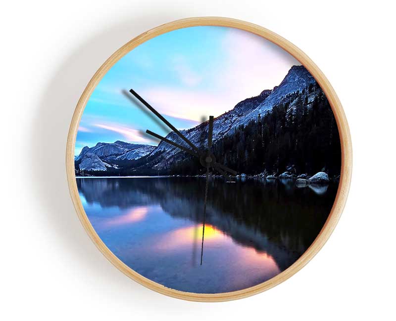 Mountain Lake Sparkle Clock - Wallart-Direct UK