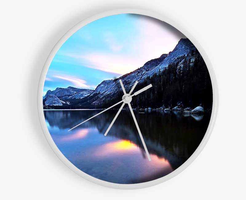 Mountain Lake Sparkle Clock - Wallart-Direct UK
