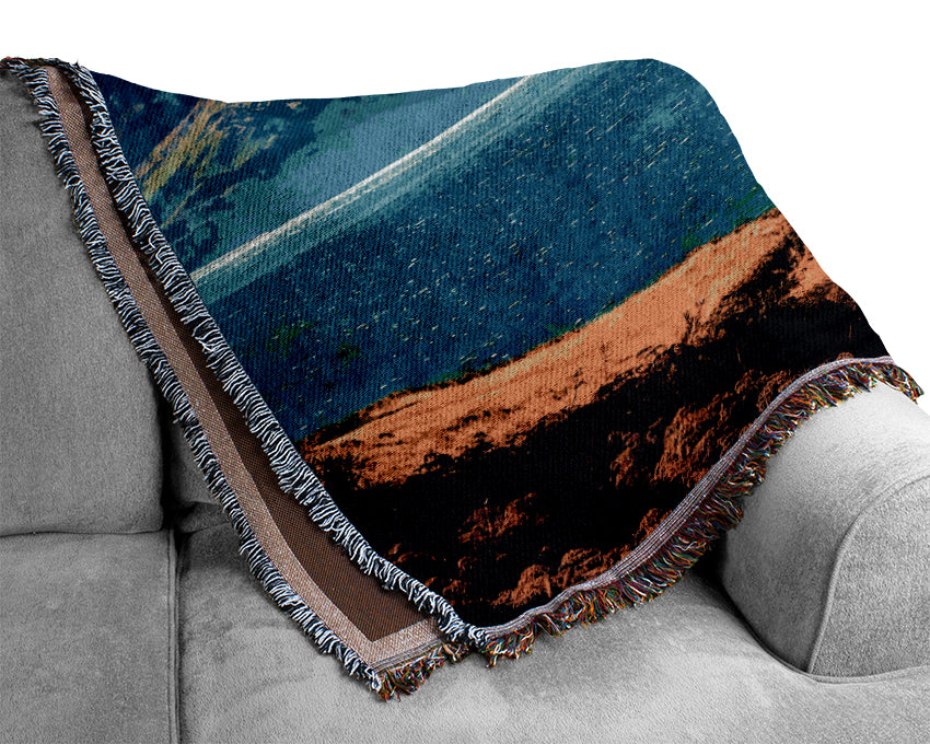 Tree By The Lake Woven Blanket